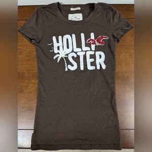 Hollister Tee in Brown, Size XS